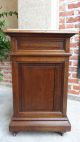 Antique French Carved Oak Nightstand Display Stand Table Renaissance Marble 1800-1899 photo 10