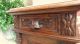 Antique French Carved Oak Nightstand Display Stand Table Renaissance Marble 1800-1899 photo 6