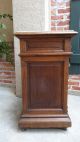 Antique French Carved Oak Nightstand Display Stand Table Renaissance Marble 1800-1899 photo 8
