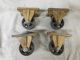 4 Antique Matching Nos Cast Iron Industrial Caster Cart Wheels Steampunk Other Mercantile Antiques photo 1