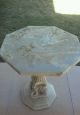 Vintage Plaster Cherub Side Table Plant Stand Marble Top Post-1950 photo 7