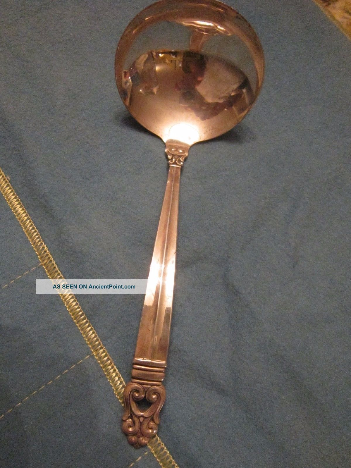 International Royal Danish Sterling Silver 6.  5 Inch Gravy Ladle No Monogram Flatware & Silverware photo