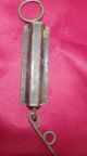 Antique 25 Lb Hanging Scale W Hook 1900 Edwardian Steampunk Hardware Metal Scales photo 2