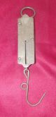 Antique 25 Lb Hanging Scale W Hook 1900 Edwardian Steampunk Hardware Metal Scales photo 3