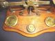 Antique Brass/wood Postal Scale For Letters W/weights,  Late 1800 ' S,  Early 1900 ' S Scales photo 8