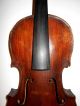 Interesting Early 1800s Old Vintage Antique 2 Pc Back Full Size Violin - Nr String photo 4