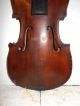 Interesting Early 1800s Old Vintage Antique 2 Pc Back Full Size Violin - Nr String photo 5