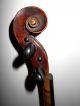 Interesting Early 1800s Old Vintage Antique 2 Pc Back Full Size Violin - Nr String photo 7