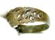 Lovely Authentic Tudor Period Bronze Wedding Ring - Open Work Bezel - A68 Roman photo 1