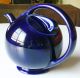 Vintage Hall Art Deco Streamlined Airflow Teapot In Cobalt Blue Glaze Xlnt Nr Art Deco photo 1