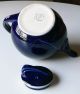 Vintage Hall Art Deco Streamlined Airflow Teapot In Cobalt Blue Glaze Xlnt Nr Art Deco photo 4