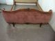 Vintage French Carved Wooden Pink Upholstered Double Bed In 1900-1950 photo 4