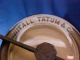 Late 19thc Whitall,  Tatum Glass Museum Specimen Jar W Orig Sheeps Wool Contents photo