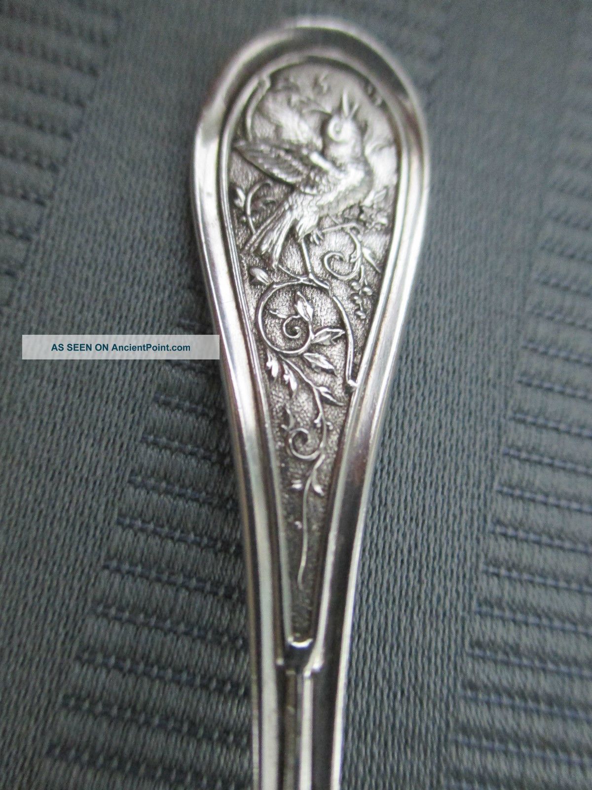 Wendt 1865 Bird Demitasse Spoon Sterling Silver.  925 Coffee Gold Wash No Mono Flatware & Silverware photo