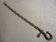 Vintage Hand Forged Decorative Sled Or Wagon Hook W/ Chain Maine Barn Find ' Y ' Hooks & Brackets photo 2