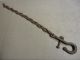 Vintage Hand Forged Decorative Sled Or Wagon Hook W/ Chain Maine Barn Find ' Y ' Hooks & Brackets photo 3