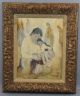Antique Authentic Pedro Figari Oil Painting,  South American Mother & Child Nr Latin American photo 1