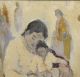 Antique Authentic Pedro Figari Oil Painting,  South American Mother & Child Nr Latin American photo 3