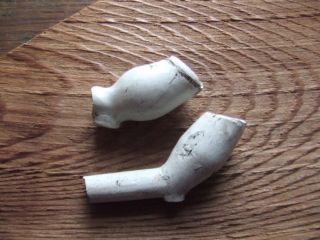 Two Early Clay Pipe Bowls.  16th/17th Century A River Thames Find. photo