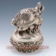 Chinese Silver Copper Handwork Dragon Tortoise Incense Burner Incense Burners photo 2