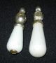 Two 1900 Turn Of The Century Porcelain Sink Handles - Hot & Cold - Unmatching Other Antique Home & Hearth photo 3