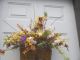 Spring,  Summer Floral Door Basket Arrangement,  Wreaths Primitives photo 1