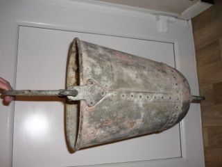 Vintage Or Antique Rivetted Steel Fire Bucket photo