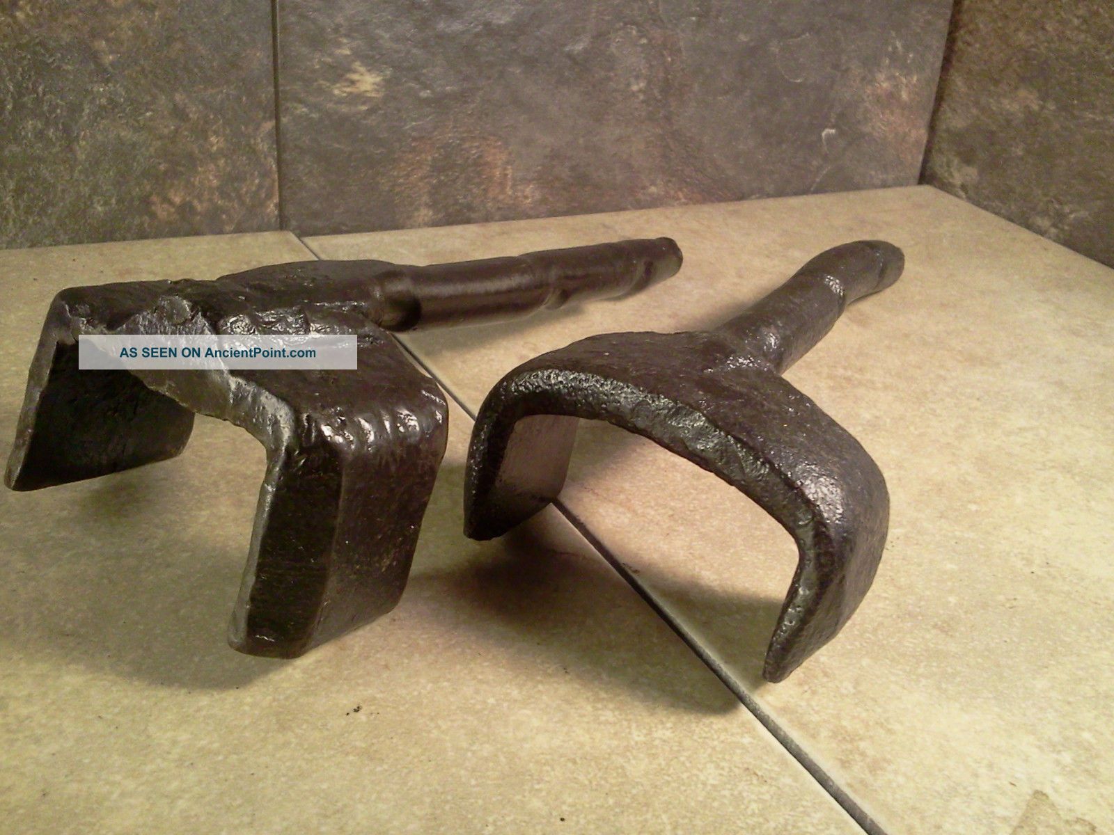 Antique Blacksmith Made - Wheel Lock For Old Wagon Wheel - Thick Cast Iron Primitives photo