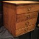 Vintage Oak 4 Drawer Cabinet 1900-1950 photo 2