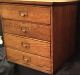 Vintage Oak 4 Drawer Cabinet 1900-1950 photo 3