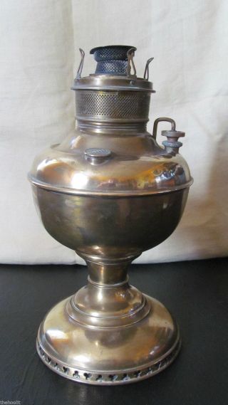 Vintage,  The Miller Oil Lamp,  Brass,  Made In The Usa. photo