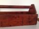 Antique Old Primitive Wooden Tool Tote Caddy Carrier Rustic Garden Primitives photo 2