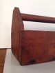Antique Old Primitive Wooden Tool Tote Caddy Carrier Rustic Garden Primitives photo 3