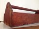 Antique Old Primitive Wooden Tool Tote Caddy Carrier Rustic Garden Primitives photo 4