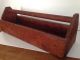 Antique Old Primitive Wooden Tool Tote Caddy Carrier Rustic Garden Primitives photo 6
