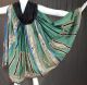 Antique Chinese Green Silk Forbidden Stitch Embroidery Han Wedding Skirt Apron Robes & Textiles photo 3