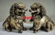 A Pair Old Chinese Silver Carved Guard Lion Statues Other Antique Chinese Statues photo 1