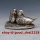 Chinese Tibet Silver Handwork Carved Statue - - - - Mandarin Duck Other Antique Chinese Statues photo 1