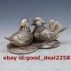 Chinese Tibet Silver Handwork Carved Statue - - - - Mandarin Duck Other Antique Chinese Statues photo 3