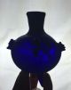 Rare Roman Blue Glass Three Feet Bottle With Two Beast Head Design Roman photo 8