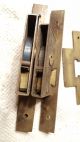 Vintage Unis France Mortise Door Locks W/ Strike Plates Antique French Door Knobs & Handles photo 6