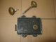 Old Steel Door Rim Lock With Brass Knobs & Sliding Catch (needs Attention) Locks & Keys photo 3