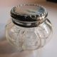 Antique Petite Glass & Solid Silver Cream/pill Jar B ' Ham 1907 Boxes photo 1