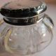Antique Petite Glass & Solid Silver Cream/pill Jar B ' Ham 1907 Boxes photo 2