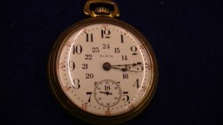 Elgin Antique Pocket Watch 1911 Grade 336 18 Size 17 Jewel Keystone Case photo