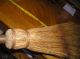 Vintage Whisk Straw Broom Wood Handle Farmhouse Fireplace Hearth,  Primitive Hearth Ware photo 5