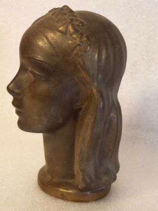 Vintage Womam ' S Head Face Bust 1920 ' S Garden Architectural Salvage photo