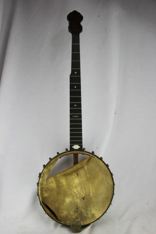 Vintage 1880 ' S L.  B.  Gatcomb 5 String Banjo Open Back Project Model No.  15 Boston photo