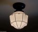 196 Vintage 30s 40s Ceiling Light Lamp Fixture Glass Porch Re - Wired Chandeliers, Fixtures, Sconces photo 1