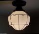 196 Vintage 30s 40s Ceiling Light Lamp Fixture Glass Porch Re - Wired Chandeliers, Fixtures, Sconces photo 2